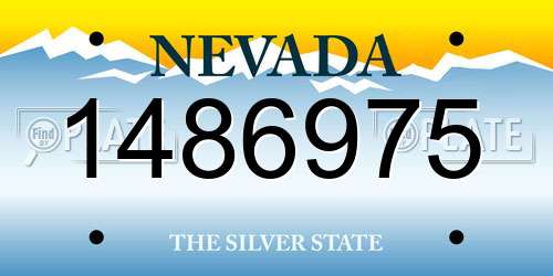 1486975 Nevada License Plate