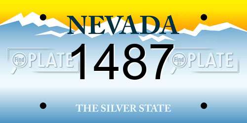 1487 Nevada License Plate
