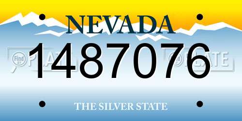 1487076 Nevada License Plate