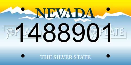 1488901 Nevada License Plate