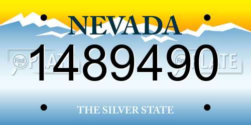 1489490 Nevada License Plate