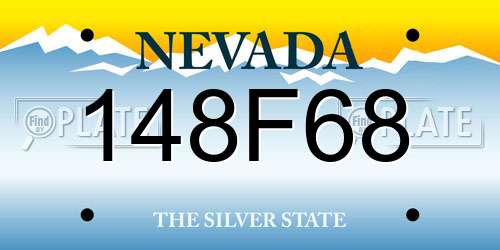 148F68 Nevada License Plate