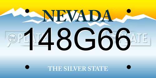 148G66 Nevada License Plate
