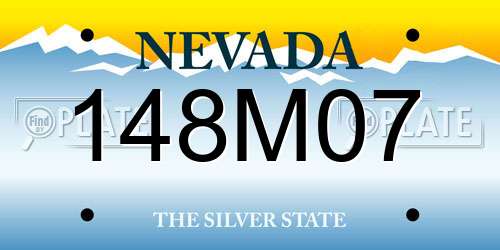 148M07 Nevada License Plate