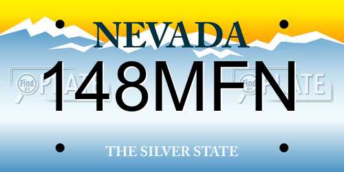 148MFN Nevada License Plate