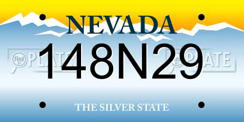 148N29 Nevada License Plate