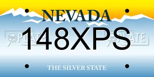 148XPS Nevada License Plate