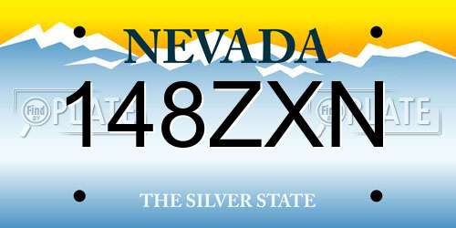 148ZXN Nevada License Plate