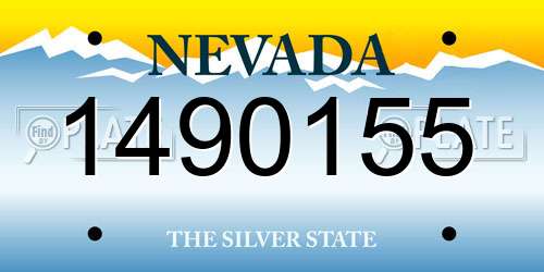 1490155 Nevada License Plate