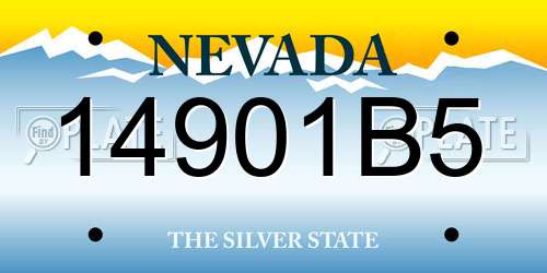 14901B5 Nevada License Plate