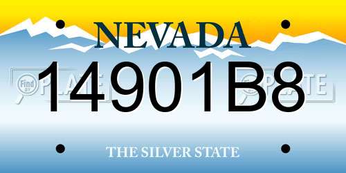 14901B8 Nevada License Plate