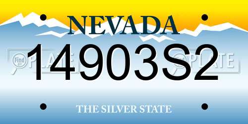 14903S2 Nevada License Plate