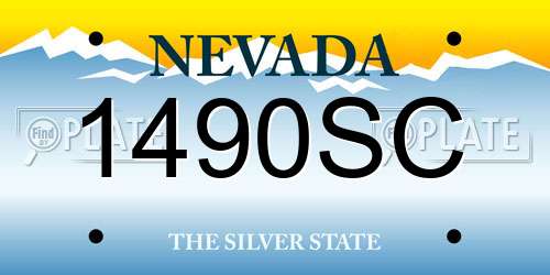 1490SC Nevada License Plate