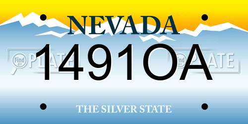 1491OA Nevada License Plate