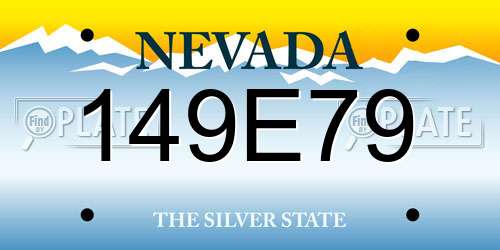 149E79 Nevada License Plate