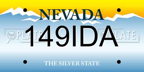 149IDA Nevada License Plate