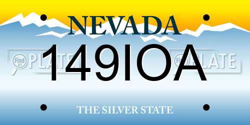 149IOA Nevada License Plate