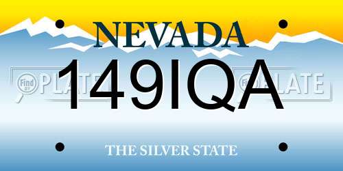 149IQA Nevada License Plate
