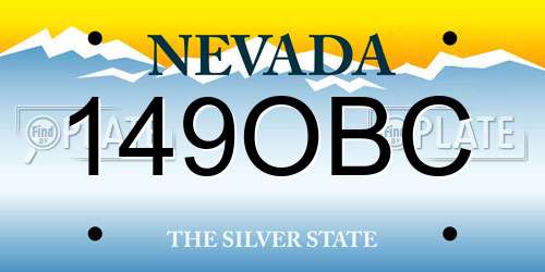 149OBC Nevada License Plate