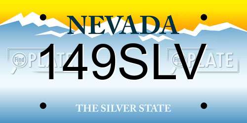 149SLV Nevada License Plate