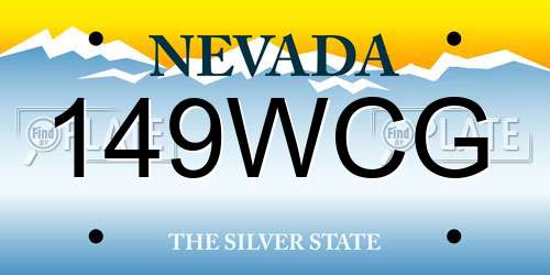 149WCG Nevada License Plate