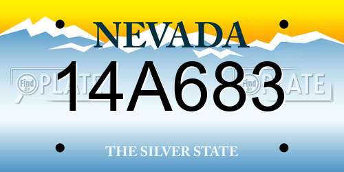14A683 Nevada License Plate