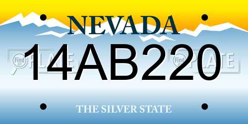 14AB220 Nevada License Plate