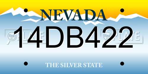 14DB422 Nevada License Plate