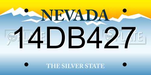 14DB427 Nevada License Plate