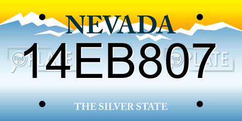 14EB807 Nevada License Plate