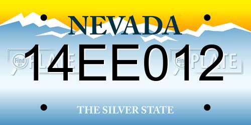 14EE012 Nevada License Plate