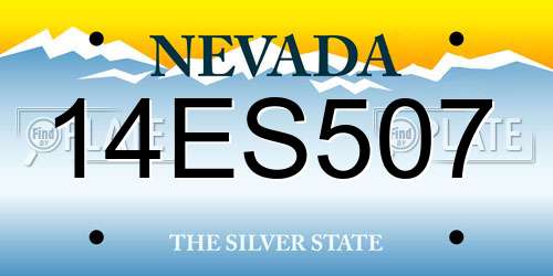 14ES507 Nevada License Plate