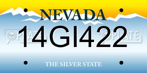 14GI422 Nevada License Plate