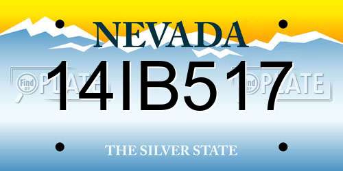 14IB517 Nevada License Plate