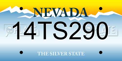 14TS290 Nevada License Plate