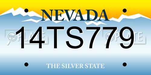 14TS779 Nevada License Plate