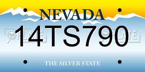 14TS790 Nevada License Plate