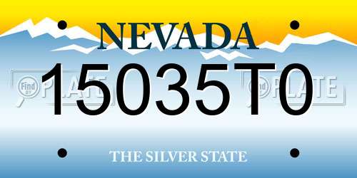15035T0 Nevada License Plate