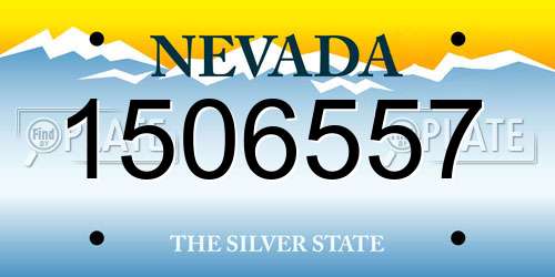 1506557 Nevada License Plate