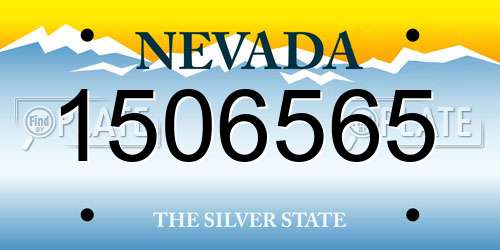 1506565 Nevada License Plate