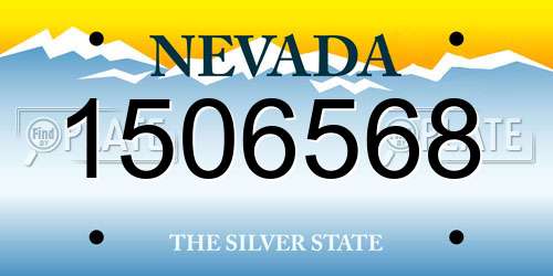 1506568 Nevada License Plate