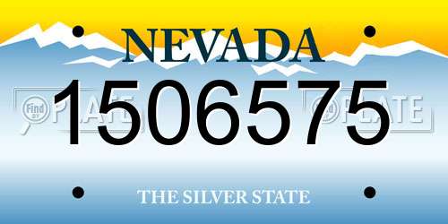 1506575 Nevada License Plate