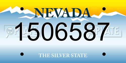 1506587 Nevada License Plate
