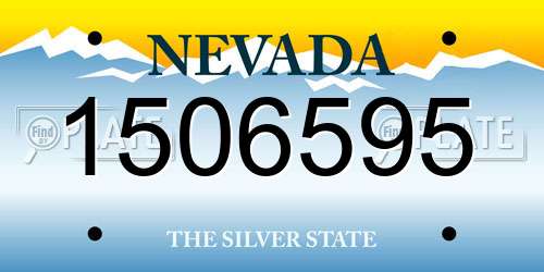 1506595 Nevada License Plate