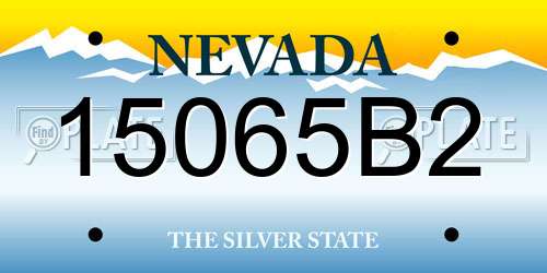 15065B2 Nevada License Plate