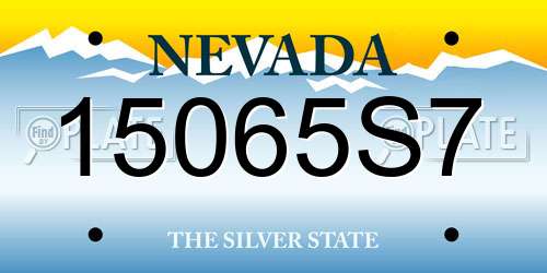 15065S7 Nevada License Plate