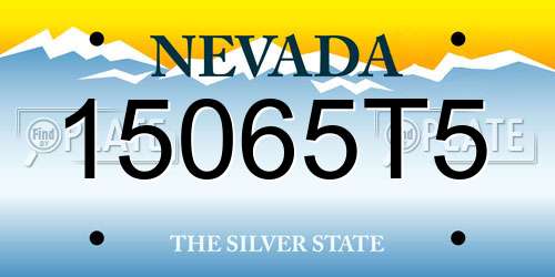15065T5 Nevada License Plate