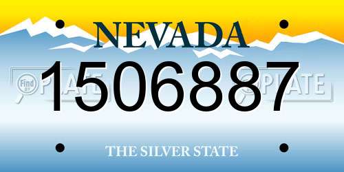 1506887 Nevada License Plate