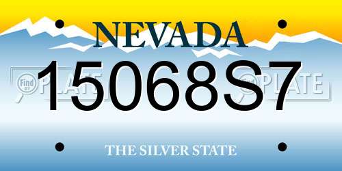 15068S7 Nevada License Plate