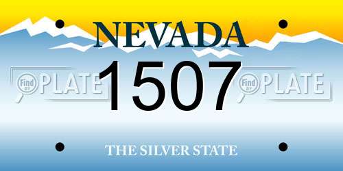 1507 Nevada License Plate